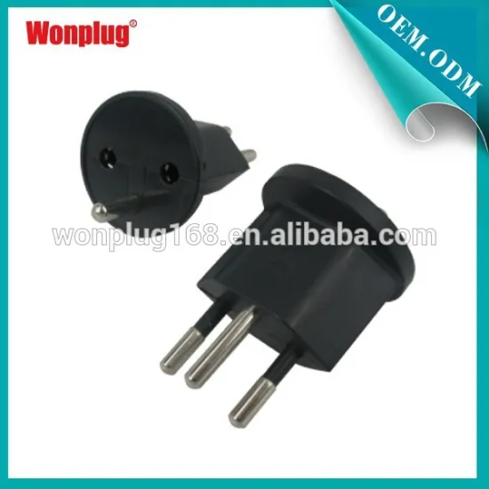 Wonplug 250V 10A Germany to Swiss Adapter Plug Switzerland AC Power Plug with Copper Contact