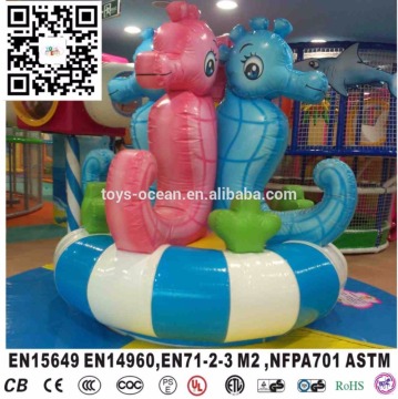 Indoor Playground design sea horse children soft playground for sale