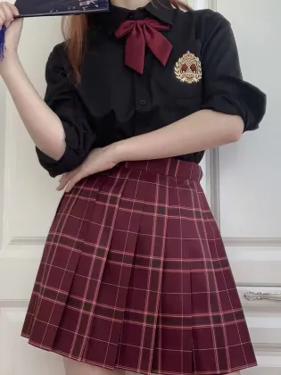 Competitive Price Pleated Plaid Skirt