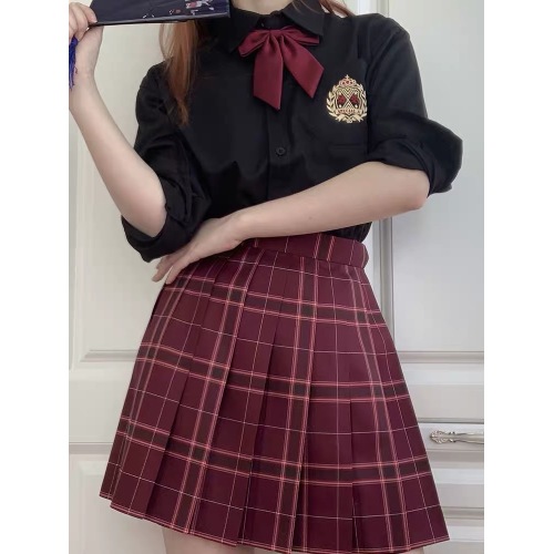 Competitive Price Pleated Plaid Skirt