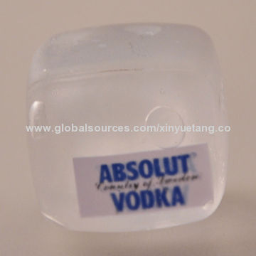 Transparent BPA-free PETG Material Food-grade Drink Beverage Plastic Reusable Ice Cube, Waterproof