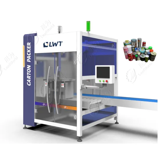 High Speed Automatic Carton Case Packer for PET Bottle and Can Packaging Machine