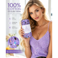 Reciclável misturado fio extravagante fio de lantejoulas espumante linha rosa padrão força penteado algodão moda designer suéteres