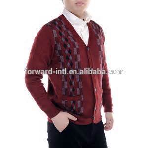 jacquard knitting cardigan men