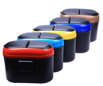Double Lid Car Trash Bin
