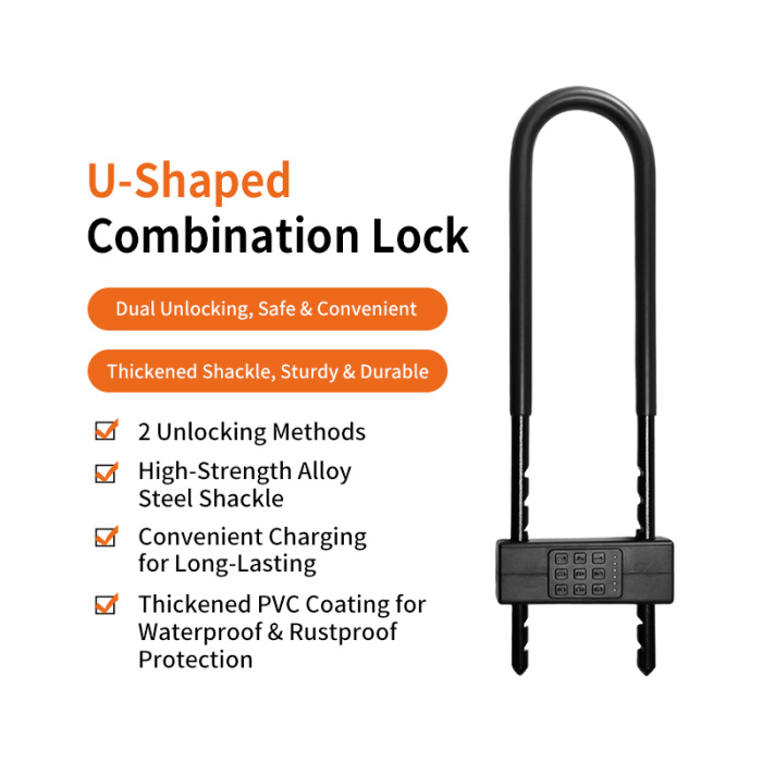 Lucchetto a forma di U con password combinata per Glass Doo