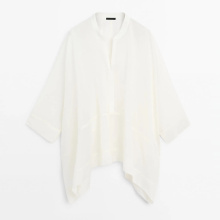 Women's french minimalist light and lightweight perspective long sleeve shirt