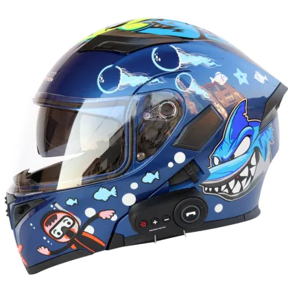 Motorcycle helmet motorcycle bluetooth helmet electric vehicle helmet 1200 mAh battery life