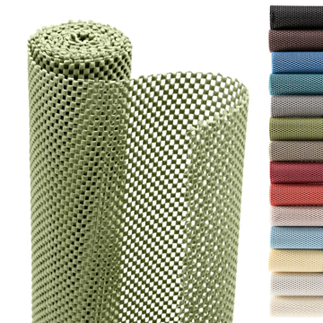 Washable Non-Adhesive PVC Drawer and Shelf Liner - Anti-Skid and Easy Grip