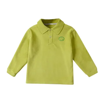 Boys Velvet Thick Warm Long-Sleeved Lapel Polo Shirt & Hoodies