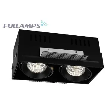 2*10w cob led grille light, 2 heads rilmless grille lamp recessed