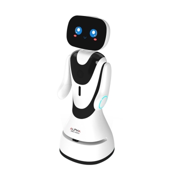 Programmierbarem Empfangroboter für Begrüßung, Navigation, Fragen und Antworten und Interaktion in Ausstellungshallen