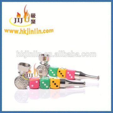 Yiwu jiju JL-389 fashion product with candy color dice design tobacco pipe
