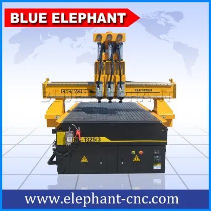 Multi head 3 spindles automatic 3d wood carving cnc router , China cnc wood router , wood stair cnc router