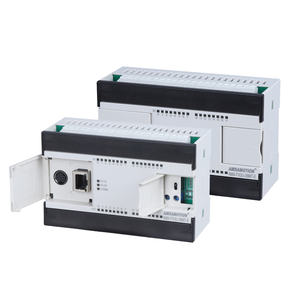 AMX-FX3U-26MR Compatible Mitsubishi MELSEC PLC Relay 2AI/1AO 16DI/10DO Ethernet MODBUS function USB-SC09-FX Programming Cable