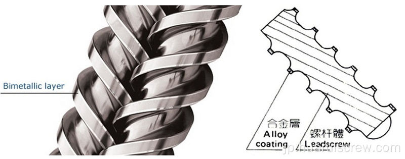 WPC押出機用WPT3バイメタルスクリュー