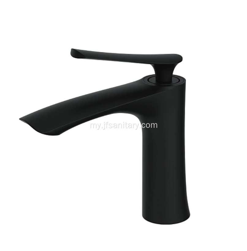 Frosted Brass Basin Faucet Deck တပ်ဆင်ထားသည်။