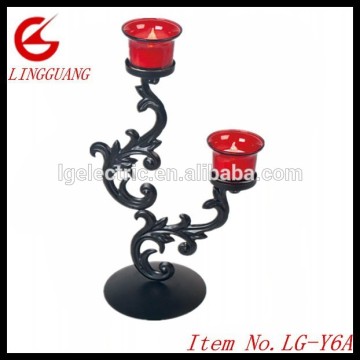 European Antique Metal Candelabra Home Wedding Decor Gift 2 branch Candle Holder