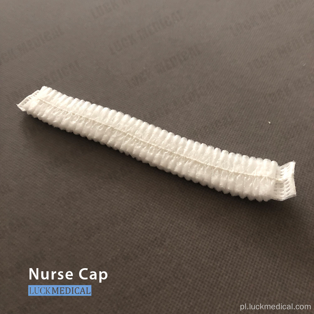 Bez tkanej składanej czapki pielęgniarki