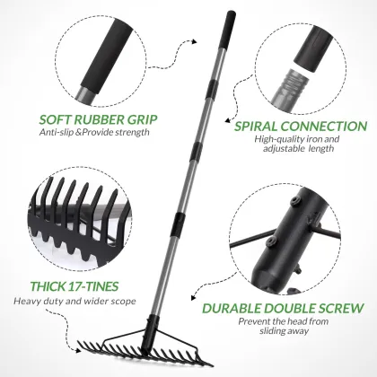 Heavy Duty Garden Bow Rake Excavator Rake Bucket 5.4ft