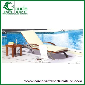 Hot supply wooden sun lounge chair swimming pool lounge