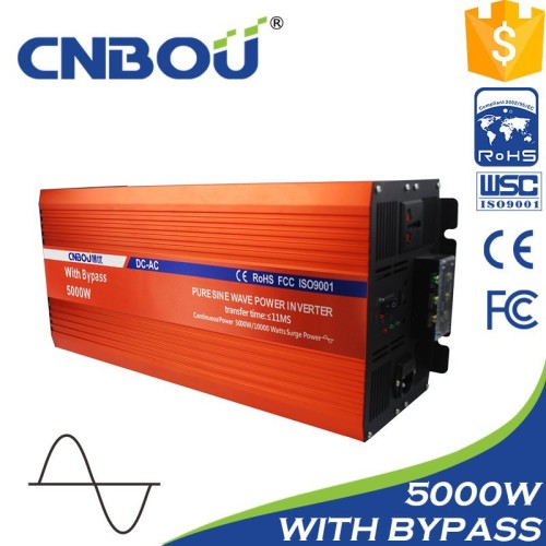 60HZ 12V 110V 5000W off grid inverter with bypass