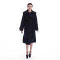 Sapphire Plaid cashmere overcoat