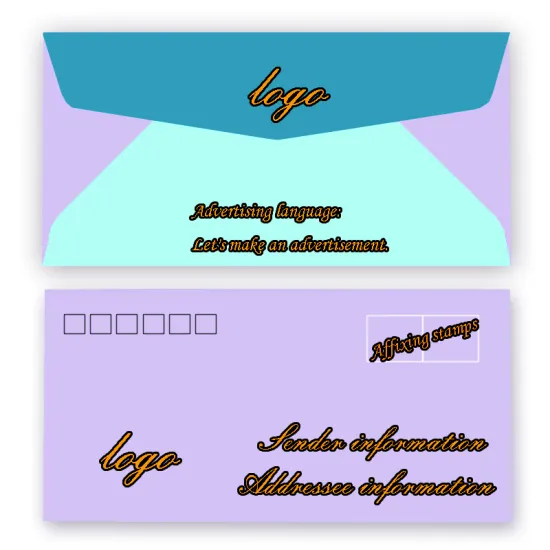 Printing Envelope Paper Bag With Plastic Film