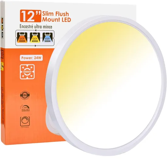 Dimmable ETL Listed 24W LED Flush Mount Ceiling Light for Kitchen and Dining