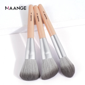 Custom Logo Makeup Brush Set - MAANGE 3pcs Loose Powder & Blush Brushes