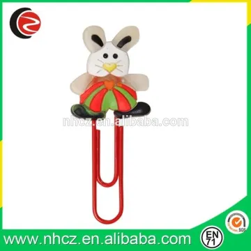 60MM Rabbit Soft PVC Bookmark Animal Paper Clips