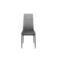 Silla de comedor de tela gris moderna