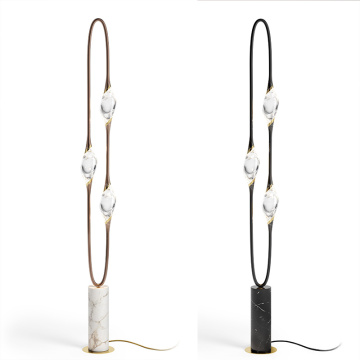 New Design Floor Light Crystal Marble Standing Light for Living Room
