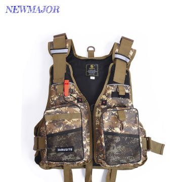 NEWMAJOR 7KG Buoyancy Adjustable Life Jacket with Multi-Pockets for Fishing