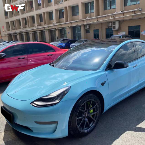 Crystal Blue Car Vinyl Wrap