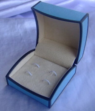 Bule PU Leather Jewelry Gift Box for Retailing