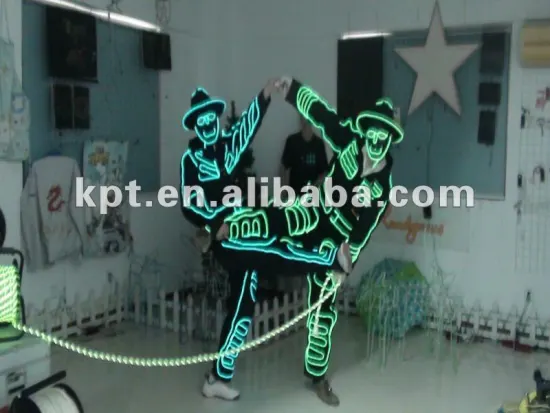 dance flexible neon glow safety brightness el wire clothes