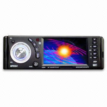 One DIN DVD MP4 DIVx Player with Motorized Auto Slider Down and Detachable Panel