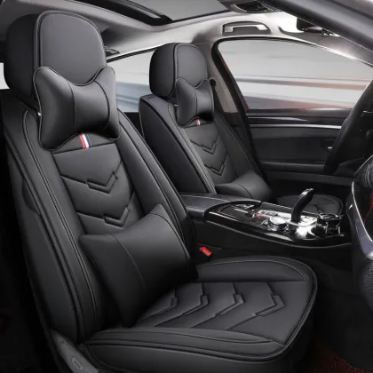 Four Seasons Leather Seat Covers for New Cars - Full Surrounding Cushion for Five Seats