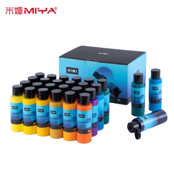 HIMI beschichtete Leinwand Glasmalerei Großhandel - 60 ml/24 Farben reine Acrylfarbe