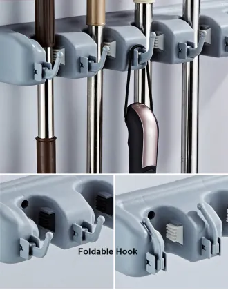 Wall Mounted Mop Organizer Holder Brush Broom Hanger Heavy Duty Mop Holders