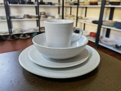 Pure color tableware, advanced simple style, texture, couple home ceramics