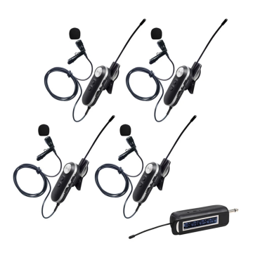 GPUB PRO-4CIIホットセール：専門のUHF 4ピースワイヤレスLavalierマイクシステム