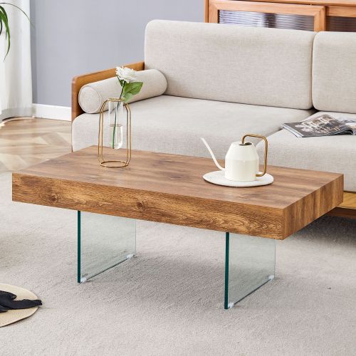 Elegant Glass Leg Coffee Table for Living Rooms