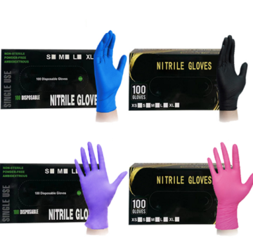 Nitrile Blending Gloves 9 Inch 4mil for Barber, Salon, Gardening, Tattoo