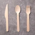 Cucchiai, forchette e coltelli in legno biodegradabili