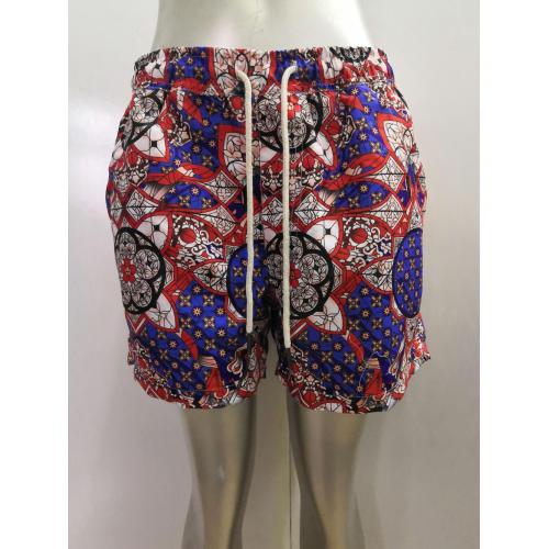 Vintage Print Men's Beach Shorts