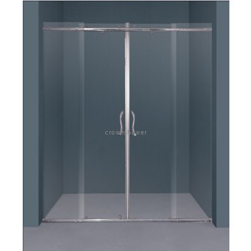 stainless stell rollers Shower Screen With Glass