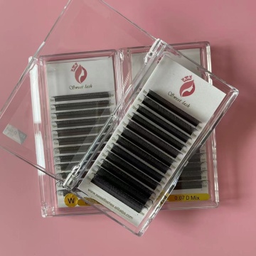 Y Shape Human Hair Eyelash Extensions in 0.05, 0.07, 3D, 4D, 5D - Clover Volume Lashes