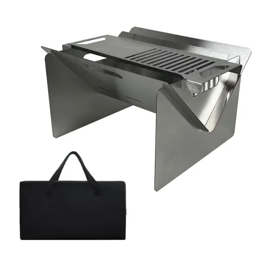 Modern Multi-Functional Wood Burning Fire Pit, Grill, and Outdoor/Indoor Backyard Garden Custom Camp Stainless Steel Fire Pit